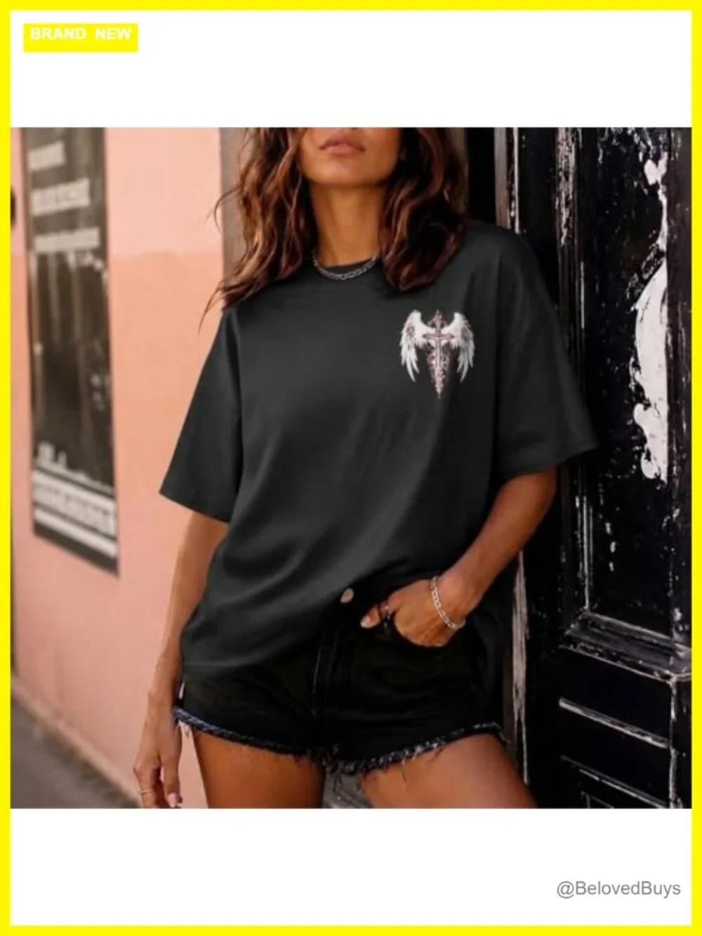 Goth Grunge Graphic Tee Oversized Cotton Short Sleeve Streetwear Top